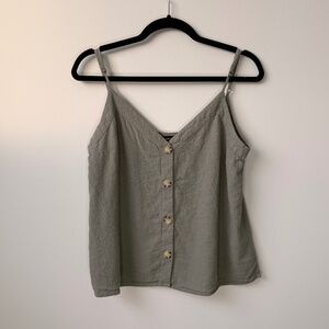 Abercrombie & Fitch Button-Up Tank - Sage